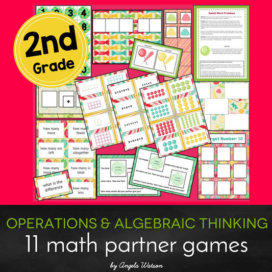 2nd Grade Operations & Algebraic Thinking: 11 Math Games