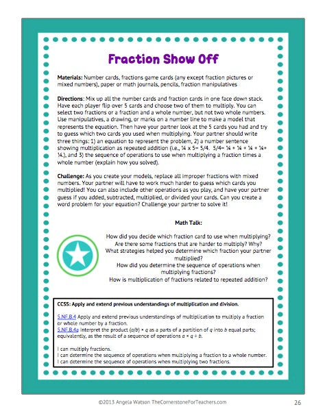 5th Grade Fractions: 12 Math Games