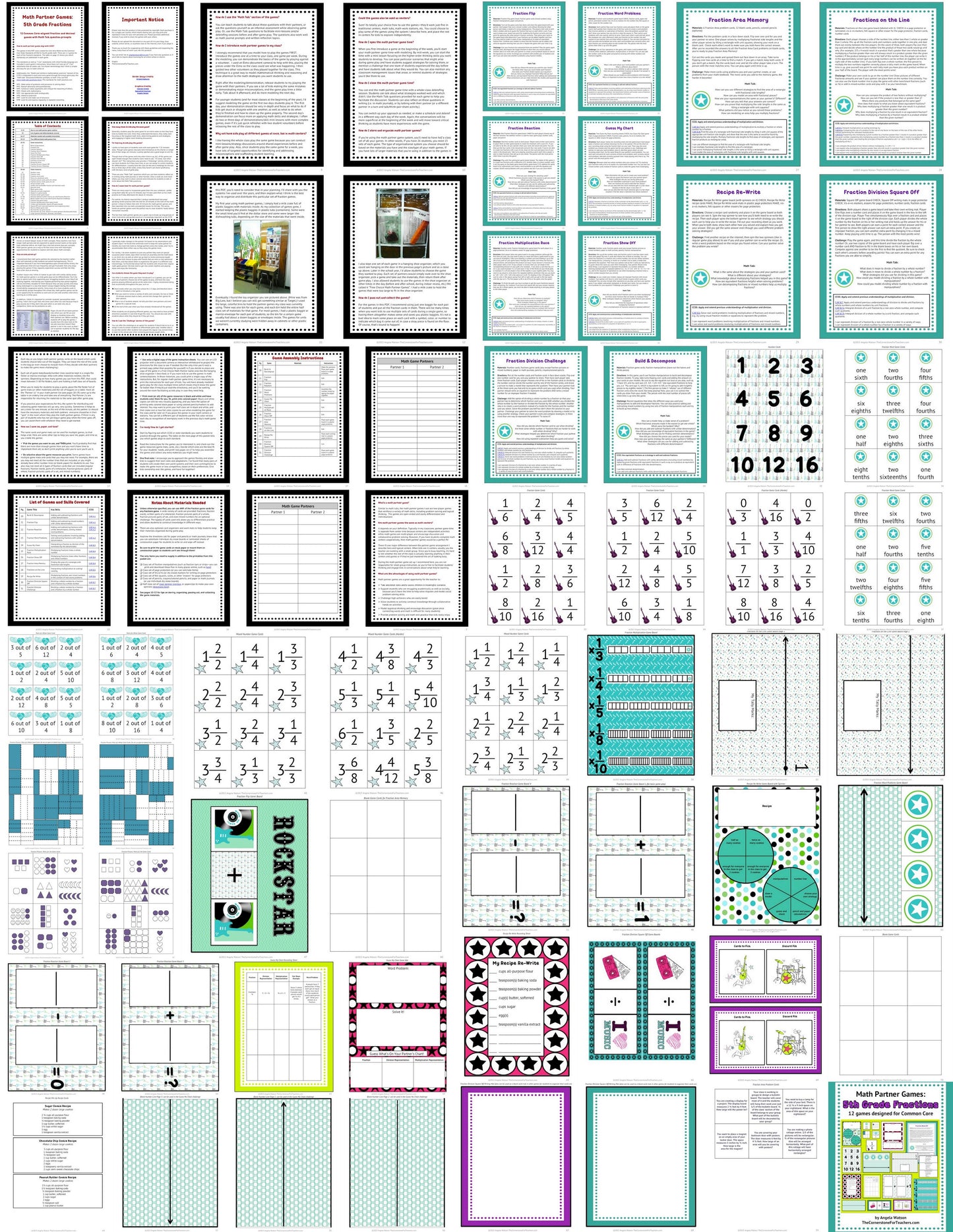 5th Grade Fractions: 12 Math Games