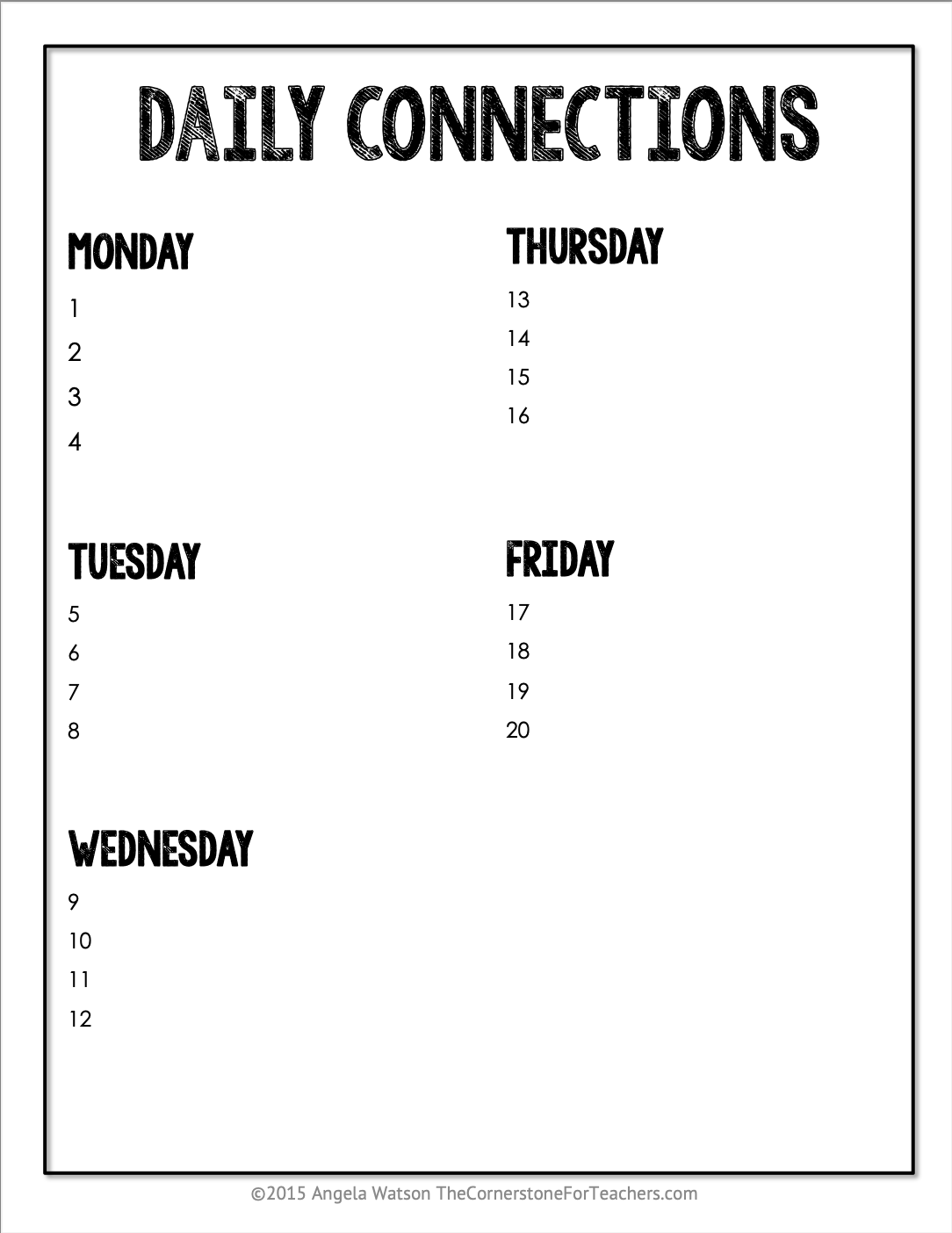 Daily Connections: An easy way to build individual relationships with students