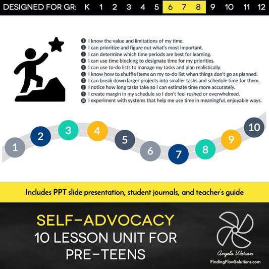 Self-Advocacy & Self-Regulation: 10 lessons with PPT and student journals