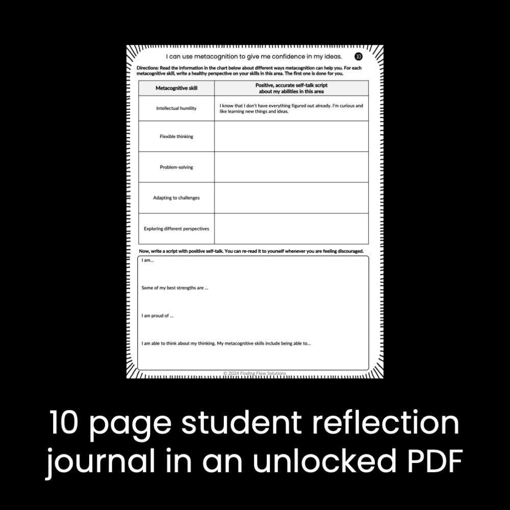 Metacognition and Perspective: 10 lessons with PPT and student journals