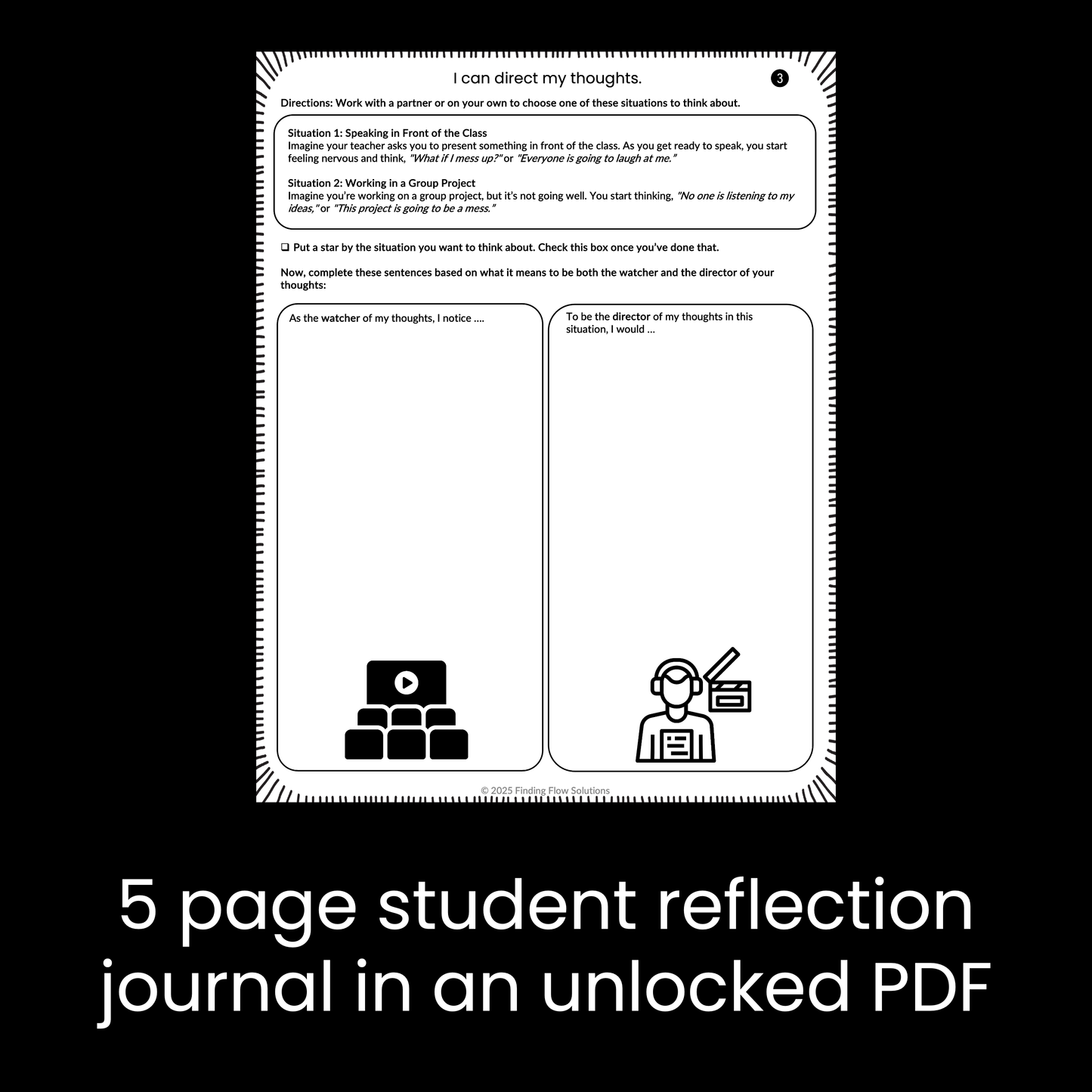 Think About Your Thinking: Intro to metacognition and choosing helpful thoughts for gr 3-5