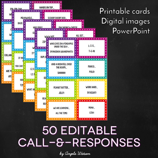 50 Editable Call and Response Ideas