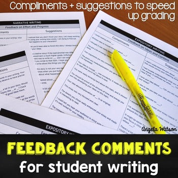 Feedback Comments for Student Writing