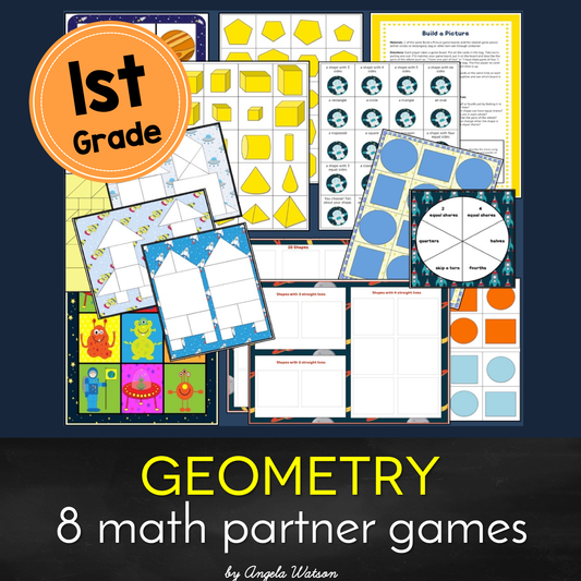 1st Grade Geometry: 8 Math Games
