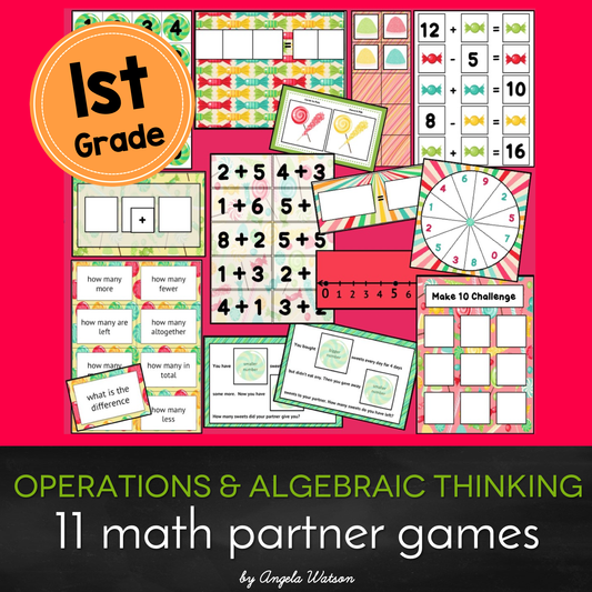 1st Grade Operations & Algebraic Thinking: 11 Math Games