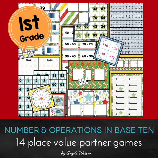 1st Grade Place Value: 14 math games
