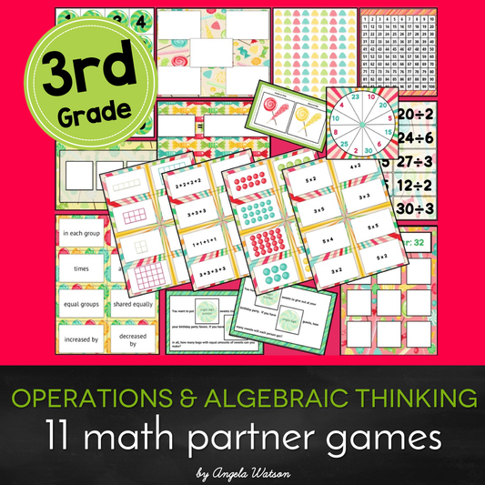 3rd Grade Operations & Algebraic Thinking: 11 Math Games