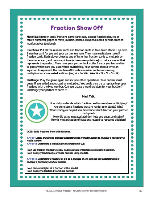 4th Grade Fractions & Decimals: 14 Math Games