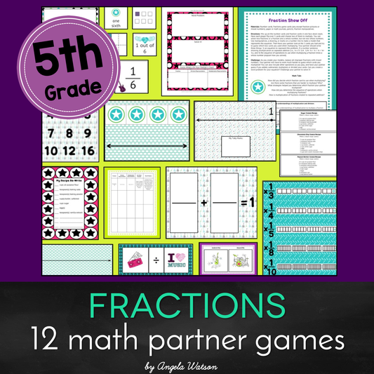 5th Grade Fractions: 12 Math Games