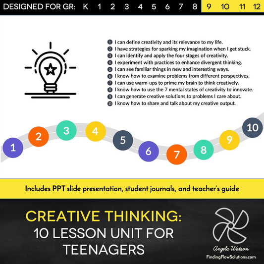 Creative Thinking Unit: 10 lessons with PPT and student journals