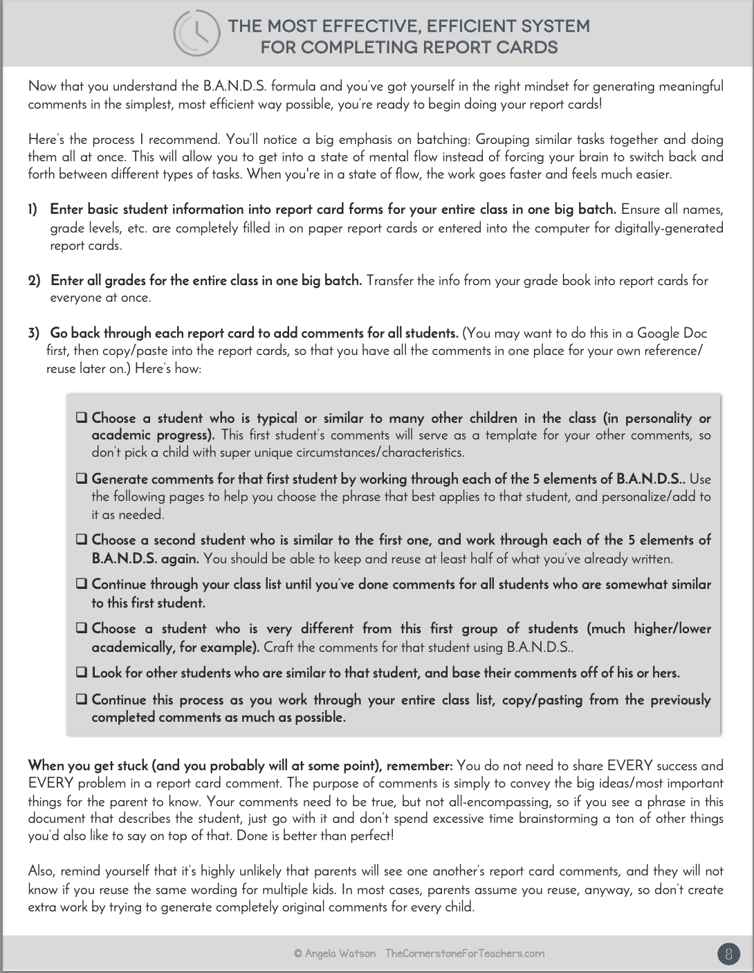 Stress-Free System for Report Card Comments – Truth for Teachers