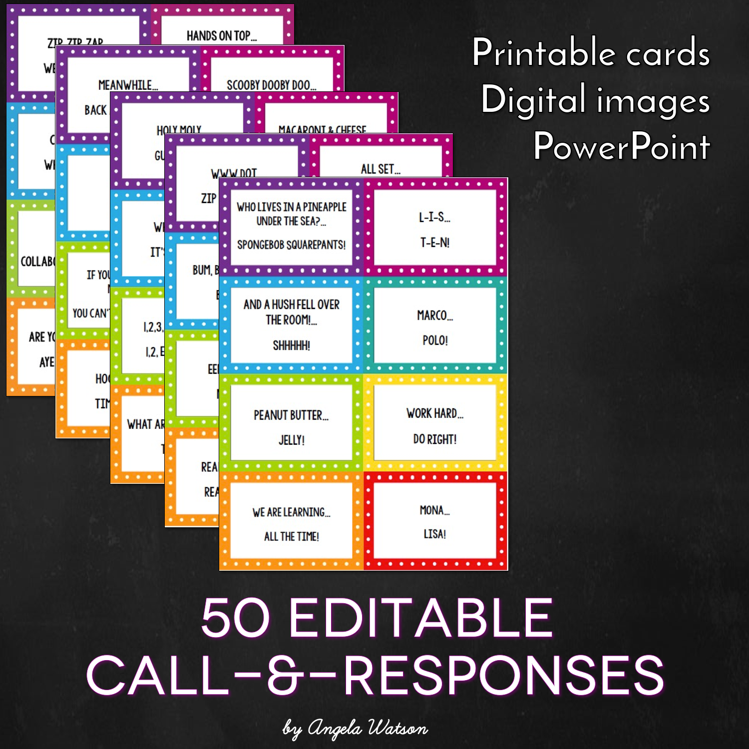 50 Editable Call and Response Ideas – Truth for Teachers