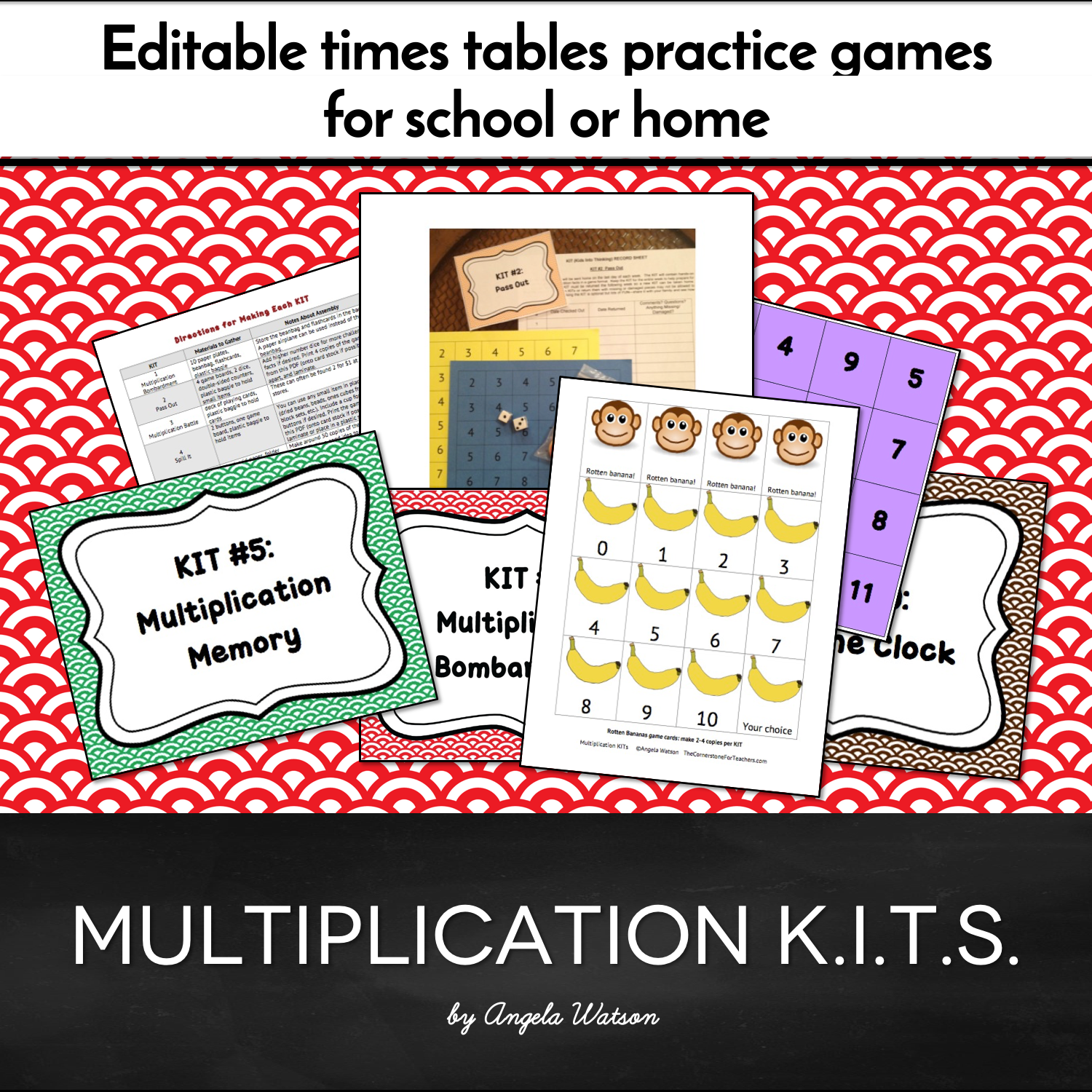 Multiplication KITs: Editable math games for school or home – Truth for ...